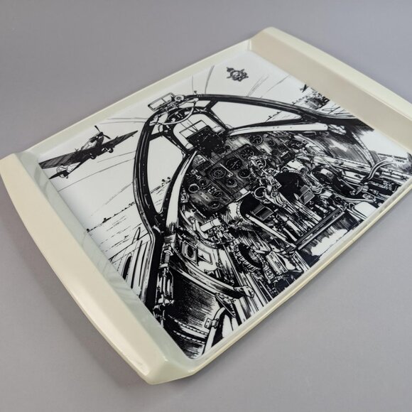 Vintage Jean-Luc Beghin Royal Canadian Air Force Cockpit Plastic Decorative Tray - Picture 5 of 10